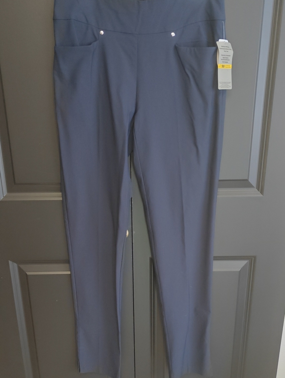 PGA Tour Women's Slate Blue Active Leggings with Front Pockets